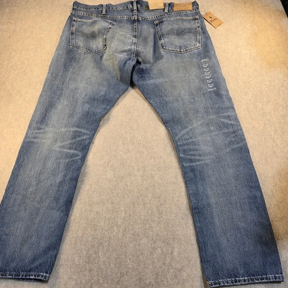 NWT Polo Ralph Lauren Sullivan Slim Jeans Men 40x32 Blue Warp Stretch Distressed